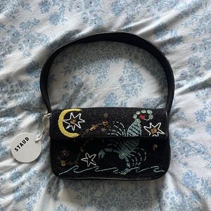 STAUD scorpio beaded Tommy bag NWT